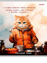 TM Prof-Press Тетрадь ЛИНИЯ 48л. РУССКИЙ ЯЗЫК «ЖИЛ БЫЛ КОТ» (Т48-1452) стандарт, б/о