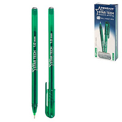 Ручка шариковая " Pensan " Star Tech зеленая 1мм, толщина письма 0,7мм, игольчатый пишущий узел, чер