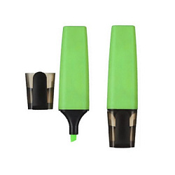 Текстовыделитель " РДК " зеленый 1-5мм, плоский корпус, скошенный наконечник