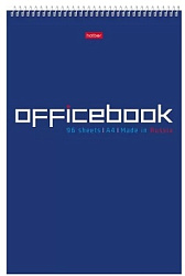 Блокнот БОЛЬШОЙ ФОРМАТ А4 спираль сверху  96л жесткая подложка " Hatber " Office, клетка, обложка - 