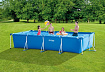 БАССЕЙН РАСКЛАДНОЙ С МЕТАЛЛИЧЕСКИМ КАРКАСОМ ПРЯМОУГОЛЬНЫЙ 450Х220Х84СМ(7127Л) КОМПЛЕКТАЦИЯ: БАССЕЙН 