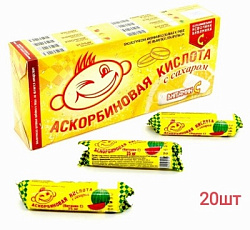 Аскорбиновая кислота с сахаром со вкусом Арбуза (ASK006) 30 гр*12 бл*20 шт