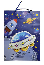 Пакет KOSMO глиттер,3D 30*41,5*12см арт.2856L (1/12/360шт)