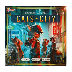 350677 Cats-city. Настольная игра-ходилка квадрат. 250x250x55 мм. Умные игры. в кор.10шт