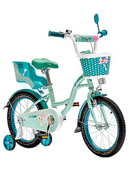 Велосипед двухколёсный ФАНТАЗИЯ. Бирюзовый. Колёса 16 дюймов (арт.ВЛ-2823)