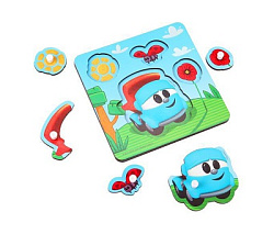 Игрушка деревянная Грузовичок Лева в пленке Буратино в кор.40шт