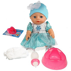 Пупс озвуч Шаинский музыка 30см, пьет, писает, закр. глазки, 4 акс, 2000 слов КАРАПУЗ в кор.12шт