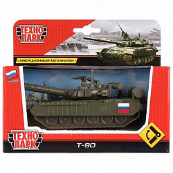 219362   ТАНК T-90 "ТЕХНОПАРК" МЕТАЛЛ. ИНЕРЦ. 12СМ, БАШНЯ ВРАЩАЕТСЯ В РУСС. КОР. в кор.2*24шт