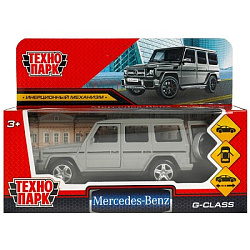 Машина металл MERCEDES-BENZ G-CLASS 12 см, двери, багажн, темно-серый, кор. Технопарк в кор.2*36шт