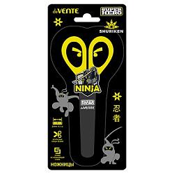 Ножницы детские " deVente " Ninja 13,5см, металлические, пластиковые ручки, защитный футляр с каучук