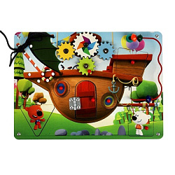 Игрушка деревянная бизиборд Ми-ми-мишки коробка Буратино в кор.24шт