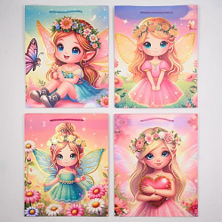 Пакет МИЛАШКИ 26*32*10см тисн.фольг. арт.2125M (1/12/480шт)