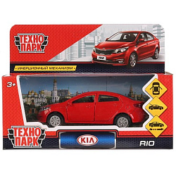 273048  Машина металл "KIA RIO" 12см, открыв. двери, инерц, красный в кор. Технопарк в кор.2*36шт