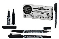 Маркер для CD/DVD " Basir " черный 0,5-1мм двухсторонний пулевидный наконечник перманентный