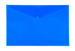 Папка на кнопке А4 " KWELT " синяя 0,18мм непрозрачная