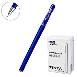 Ручка гелевая " Mazari " Tinta, синяя, 0,5мм, игольчатый пишущий узел, пластиковый корпус, сменный с