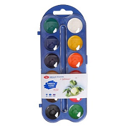 Акварель " Я- Художник! "  12цв без кисти, пластиковая упаковка, европодвес