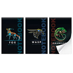 Блокнот МАЛЫЙ ФОРМАТ А6  30л " Lamark " Mechanical, на скобе, клетка, обложка - мелованный картон, 3