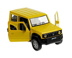 335447 Машина металл SUZUKI JIMNY 11,5 см, двери, багаж, инерц, желтый, кор. Технопарк в кор.2*36шт