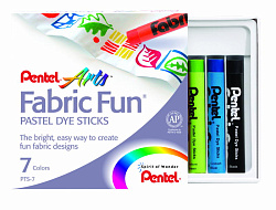 Пастель для ткани PENTEL "Fabric Fun", 7 цветов, картон. упаковка , PTS-7