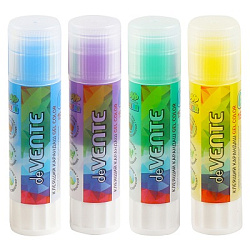 Клей-карандаш " deVente " Color Gel 15гр, основа PVP, гелевый, цвет корпуса ассорти (голубой, зелены