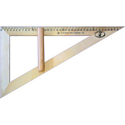 Линейка угольник " Можга " 40см 90*60*30 классный, деревянный, с ручкой