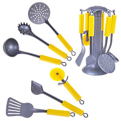 Игра "Кухонные приборы" в сумке ПВХ (шумовка,половник,лапшеловка,лопатка,пицца-   нож,лопатка для со