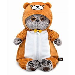 Ks25-298 Игрушка Кот Басик в кигуруми "Медвежонок"