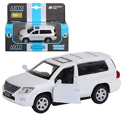 ТМ "Автопанорама" Машинка металл. 1:43  Lexus LX570, белый, , инерция, откр. двери, в/к 17,5*12,5*6,