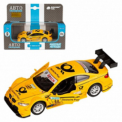 ТМ "Автопанорама" Машинка металл. 1:42 BMW M3 DTM, желтый, инерция, откр. двери, в/к 17,5*12,5*6,5 с