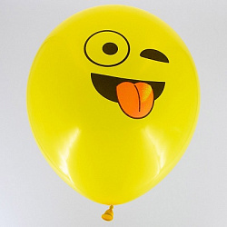 Шар 12" УЛЫБКА цв. ассорти арт.MY102707 (100/10000шт.)