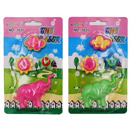 Ластик "СЛОНИК" набор 3шт арт.1631 (1/20/480шт)