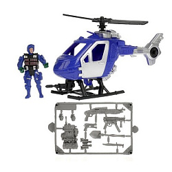 Набор солдатиков ПОЛИЦИЯ с вертолетом, кор.27,5*11*19см ИГРАЕМ ВМЕСТЕ в кор.2*24шт