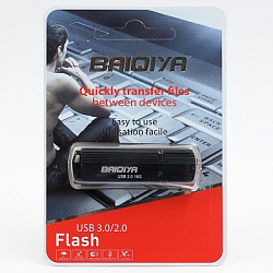 USB 3.0/2,0  флэш-диск BAIQIYA 16GB ЧЕРНАЯ арт.4150