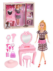 Игр. наб. "Модница", в компл. кукла 29 см., предм. 11 шт., кор.