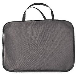 Сумка-планшет А3 тонкая, серая, ручки