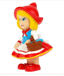 Игрушка пластизоль для купания красная шапочка сетка КАПИТОШКА в кор.4*24шт
