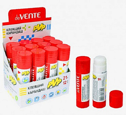 Клей-карандаш " deVente " 21гр, основа PVA, картонный дисплей