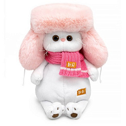 LK24-166 Игрушка Кошечка Ли-Ли в меховой шапке и шарфе
