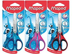 Ножницы MAPED ESSENTIALS SOFT 13 см, с прорезиненными ручками, симметричные 