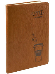 Ежедневник A5, 136л. недатир. COFFEE LINE - КОРИЧНЕВЫЙ (136-7632) кожзам