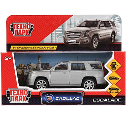 272314  Машина металл "CADILLAC ESCALADE" 12см, открыв. двери, инерц, серебристый Технопарк в кор.2*