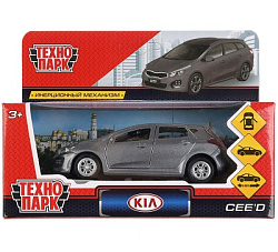 273056  Машина металл "KIA CEED", длина 12см, открыв. двери, инерц., серый в кор. Технопарк в кор.2*