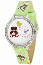 Часы наручные Радуга, зеленый мишка   2044165