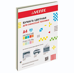 Бумага " deVente " А4 80г/м 50л ассорти 10цв (5 интенсив, 5 пастель), 10702070/081223/3497642       