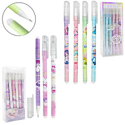 Ручка пиши-стирай " KWELT " Dream star/Papi, гелевая 0,38мм синяя, с силиконовым ластиком, ассорти 4