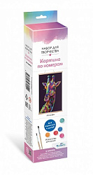Картина для раскрашивания по номерам. ПАННО. Жираф. 30x50 см. Арт.07055