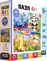 Baby Games. Пазл 4в1 (9-16-25-36). Мама и малыш. 08580