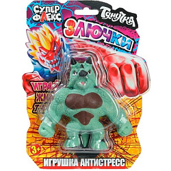 387232 Игрушка тянучка мегастреч злючки 15см,  блистер Супер Флекс в кор.15шт