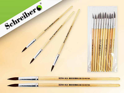 Кисть художественная, из волоса белки, №8